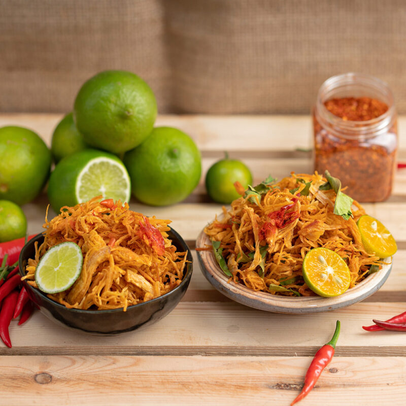 Khô gà lá chanh-món ăn vặt quốc dân